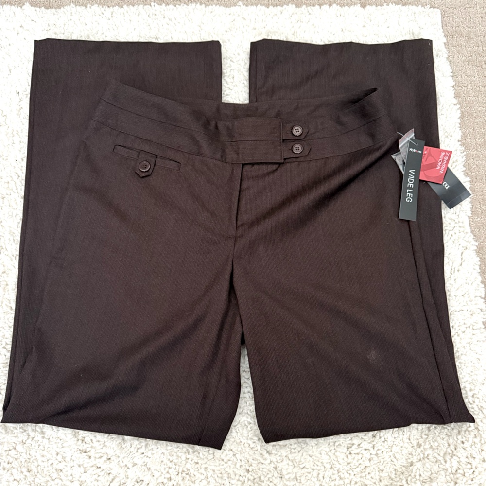 NWT Style & Co Brown Wide Leg Trousers